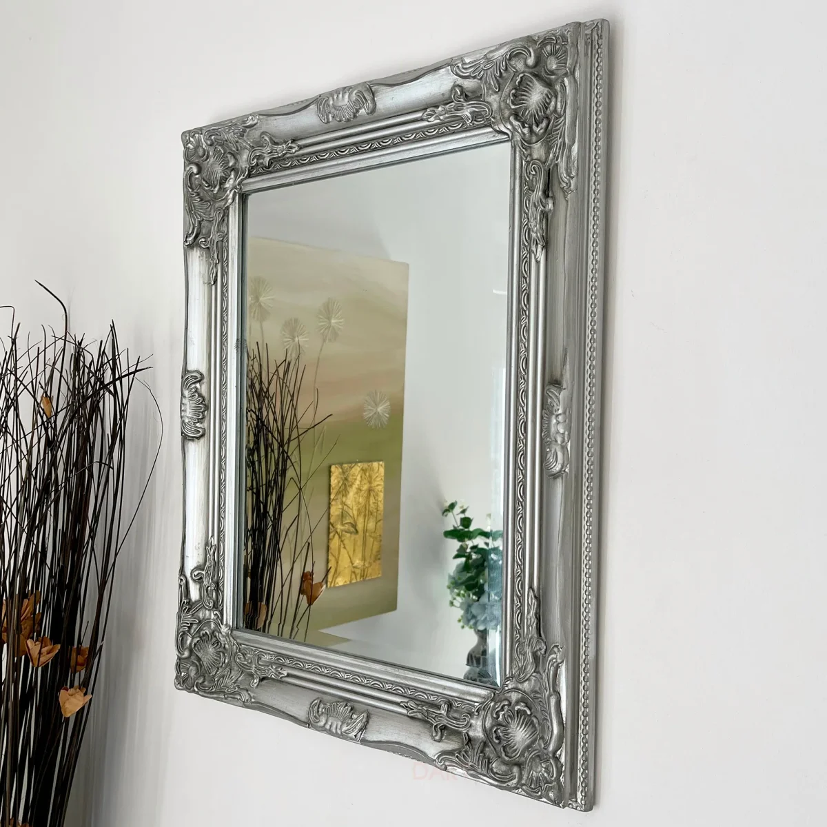 Silver Ornate Mirror - Image 2